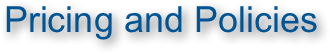 Pricing and Policies
